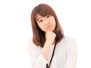 asian businesswoman on white background